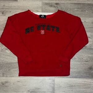 NC State off the shoulder crew neck